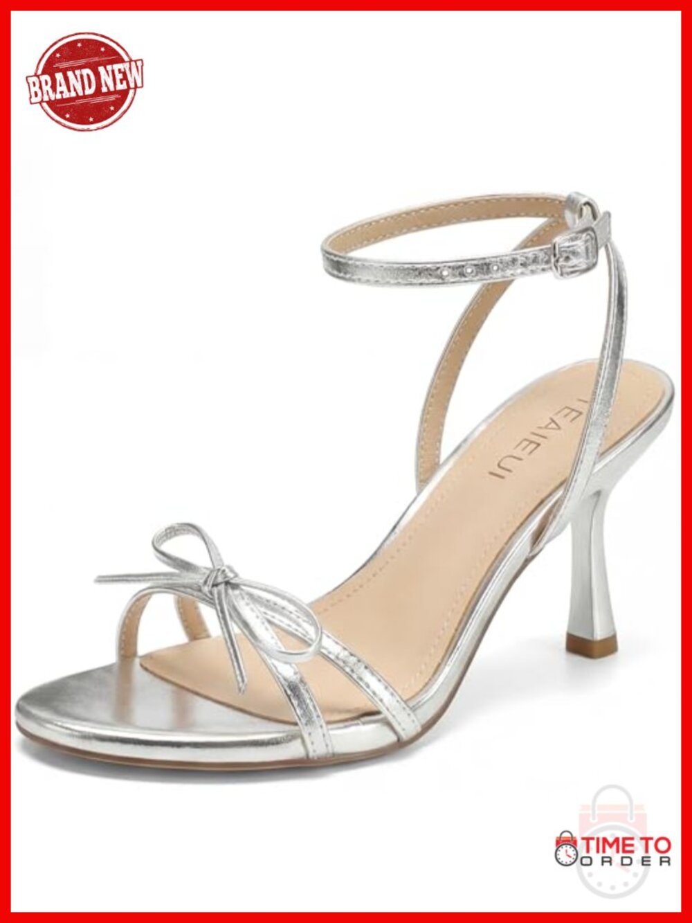 Faux Leather Kitten Heel Sandals Open Toe Ankle Strap Wedding Party Shoes